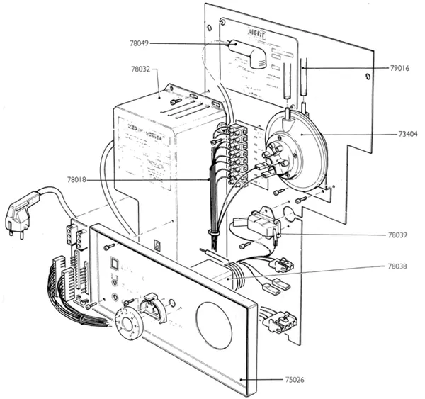 Exploded view Nefit (Bosch) Turbo 80 T21: Paneel