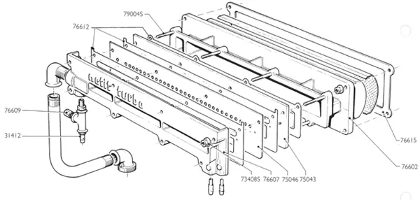 Exploded view Nefit (Bosch) Turbo 80 T32: Brander