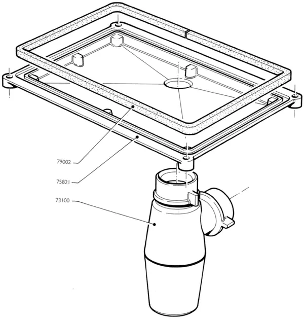 Exploded view Nefit (Bosch) Turbo 80 T32: Condensbak