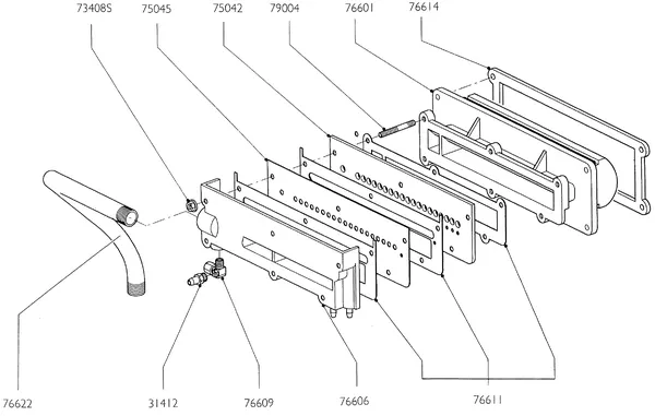 Exploded view Nefit (Bosch) Turbo 90 HR21: Brander