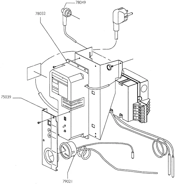 Exploded view Nefit (Bosch) Turbo 90 HR21: Ophanging