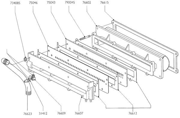 Exploded view Nefit (Bosch) Turbo 90 HR32: Brander