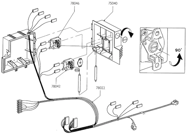 Exploded view Nefit (Bosch) Turbo 90 HR32: Thermostaat
