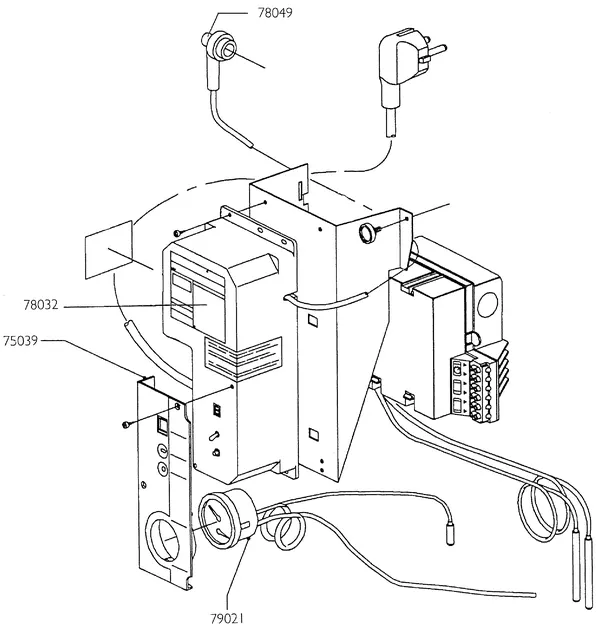 Exploded view Nefit (Bosch) Turbo 90 HR45: Elektra