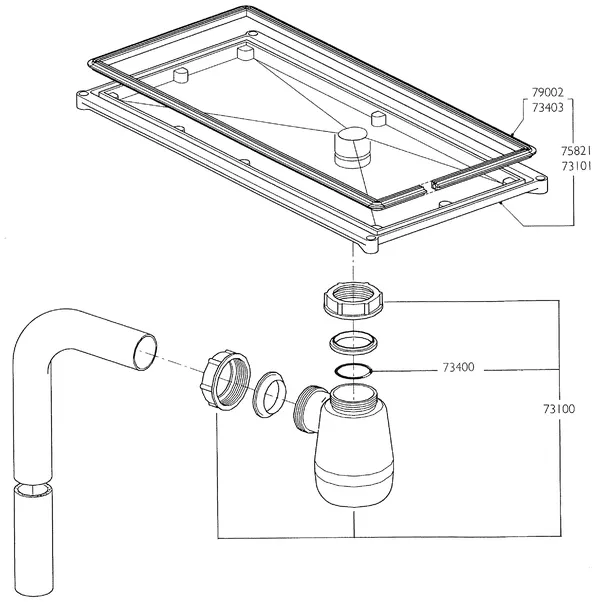 Exploded view Nefit (Bosch) Turbo 90 HRC21V: Sifon