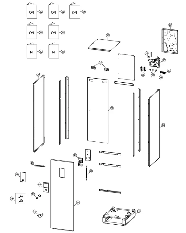 Exploded view Panasonic WH-ADC0309H3E5: Manteldelen