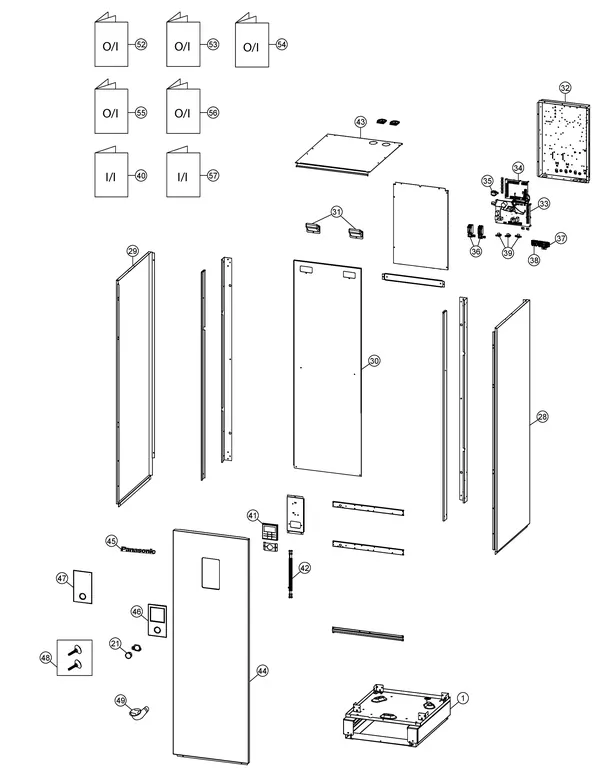 Exploded view Panasonic WH-ADC0309H3E5B: Manteldelen