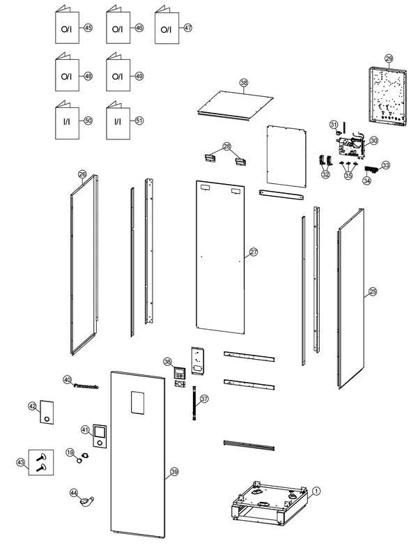 Exploded view Panasonic WH-ADC0916H9E8: Manteldelen