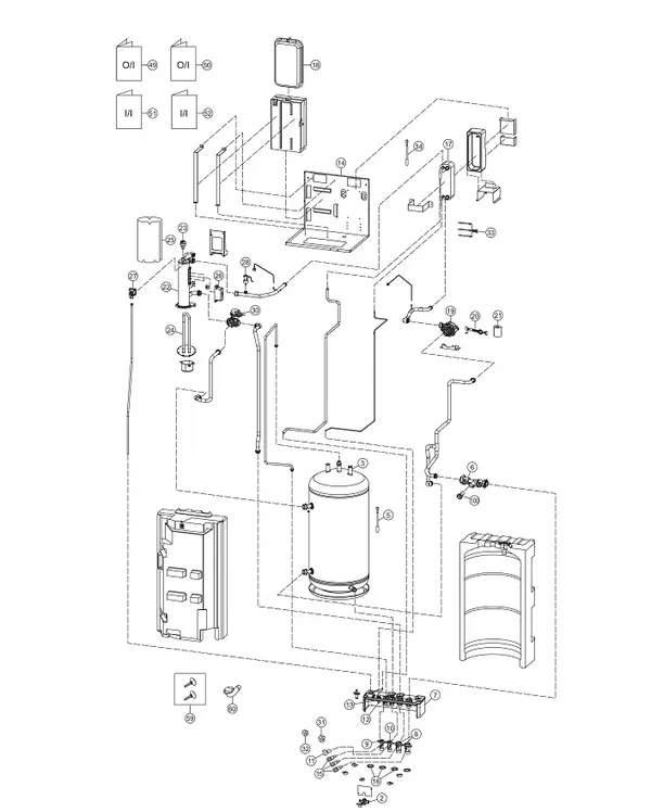 Exploded view Panasonic WH-ADC1216G6E5: Binnenunit