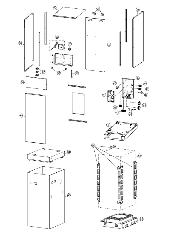 Exploded view Panasonic WH-ADC1216G6E5: Manteldelen