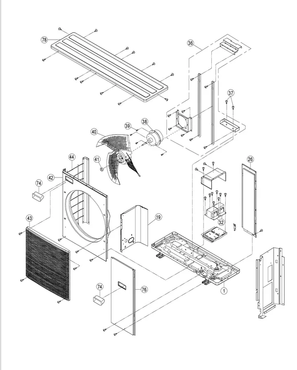 Exploded view Panasonic WH-MDC05H3E5: Refrigerant system