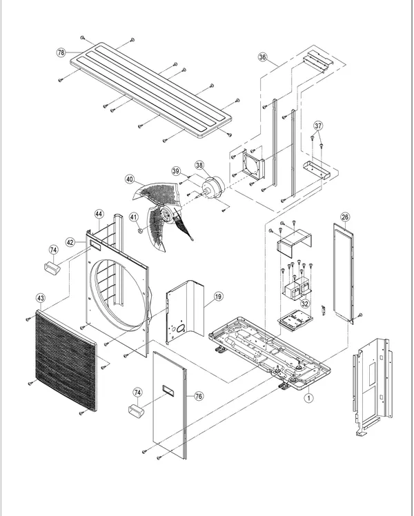 Exploded view Panasonic WH-MDC07H3E5: Refrigerant system
