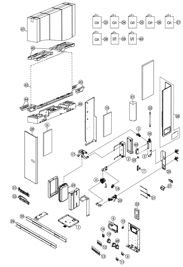 Exploded view Panasonic WH-MXC09H3E8: Water system