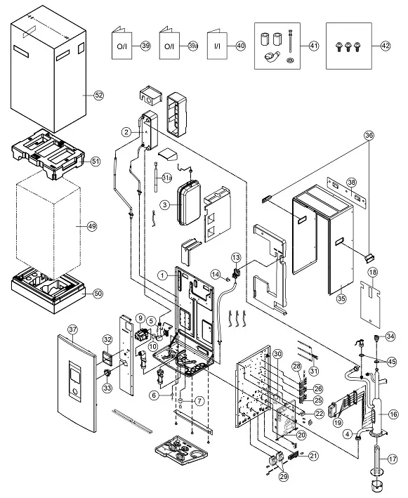 Exploded view Panasonic WH-SDC09F3E5: Binnenunit