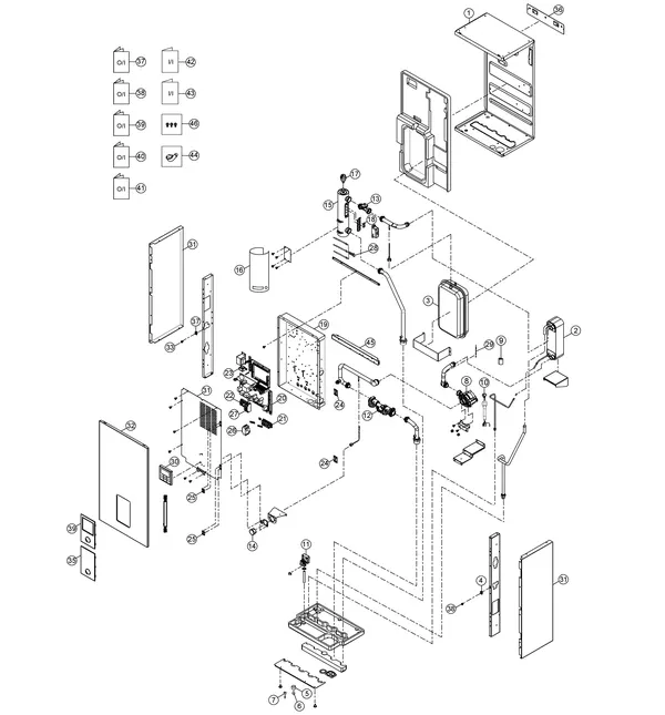 Exploded view Panasonic WH-SDC16H9E8: Binnenunit