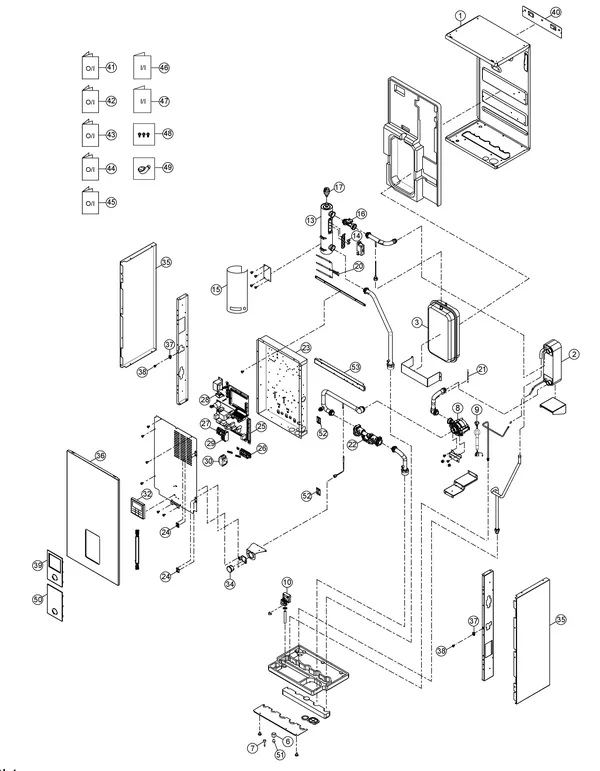 Exploded view Panasonic WH-SXC16H9E8: Binnenunit