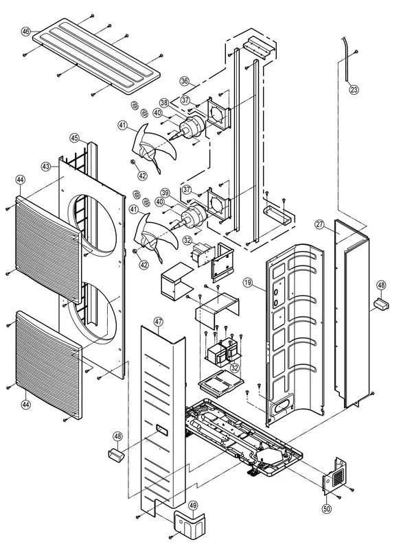 Exploded view Panasonic WH-UD16HE8: Buitenunit