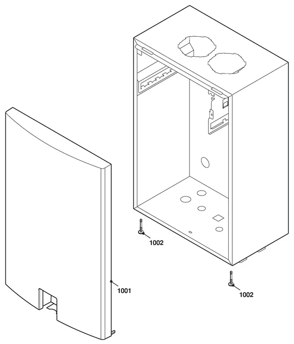 Exploded view Remeha Avanta 35C Combi-CW5: Mantel