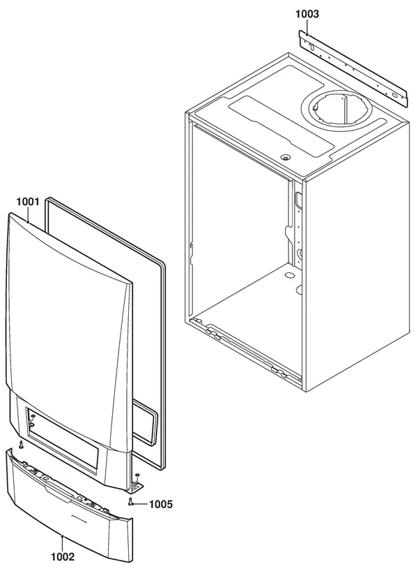 Exploded view Remeha Quinta Pro 90 Solo: Mantel
