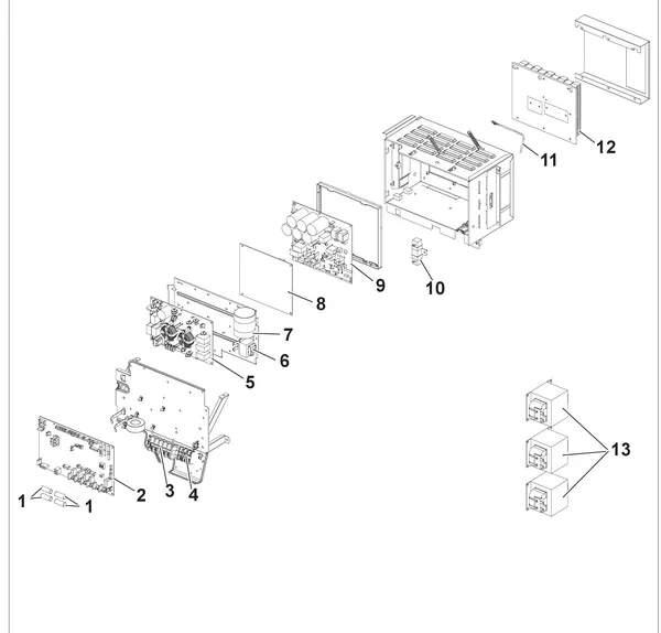 Exploded view Remeha Buitenunit AWHP 11-16 MR-2 R3 + TR-2 R3: Tr 2 r3 groep