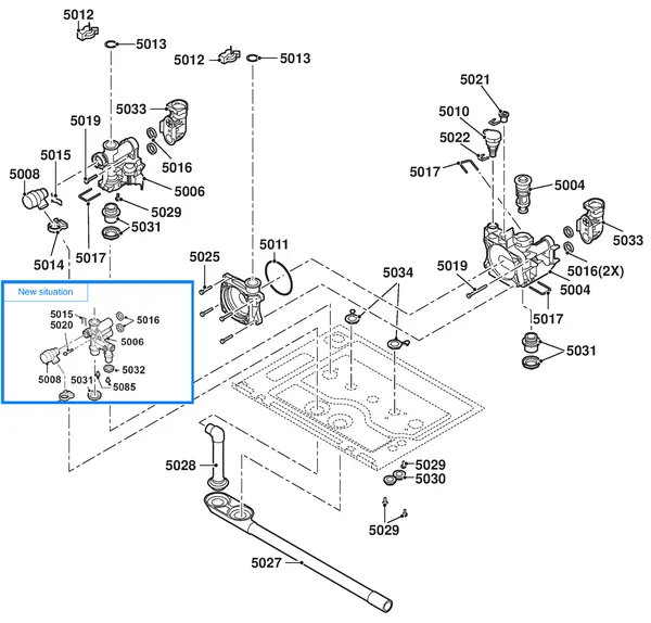 Exploded view Remeha Calenta 35S Solo: Aansluitblok sifon