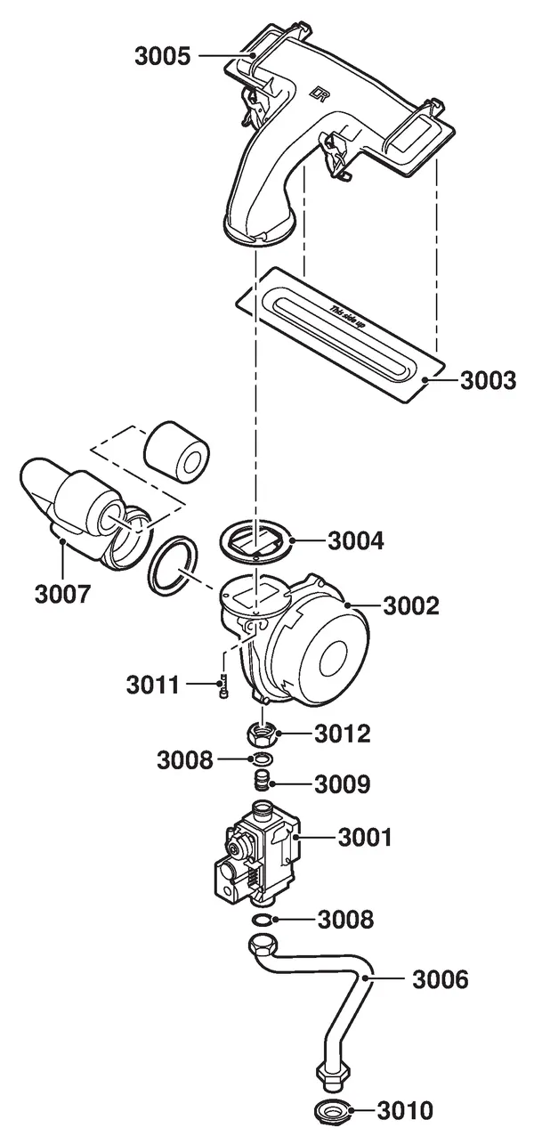 Exploded view Remeha Calenta 35S Solo: Gas ventilator