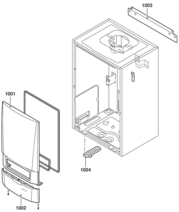 Exploded view Remeha Calenta 35S Solo: Mantel