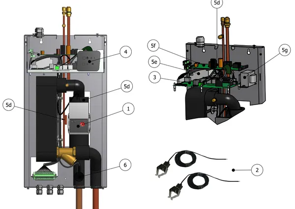 Exploded view Remeha Elga RAV-SM304: Totaaloverzicht