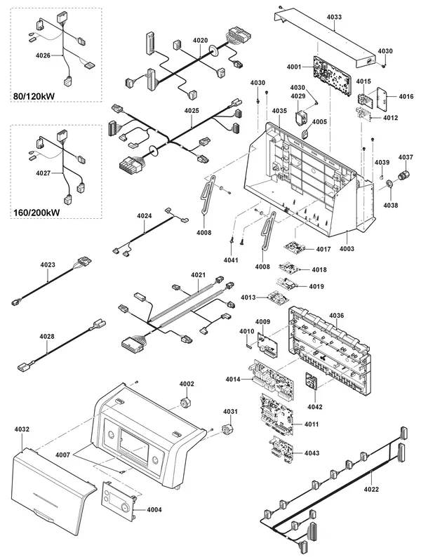 Exploded view Remeha Gas 210 Ace: Elektra