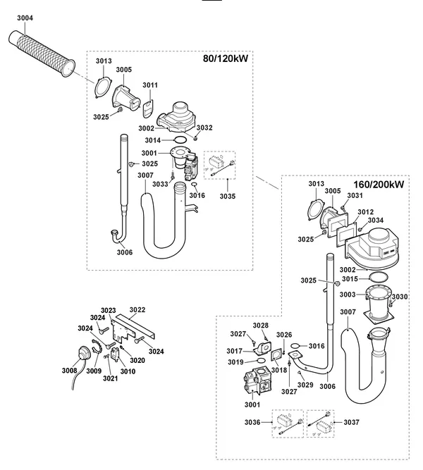Exploded view Remeha Gas 210 Ace: Gas ventilator
