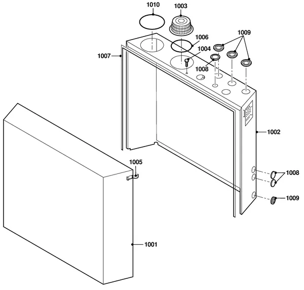 Exploded view Remeha Gas 210 Eco Pro 80/120/160/200 kW: Mantel