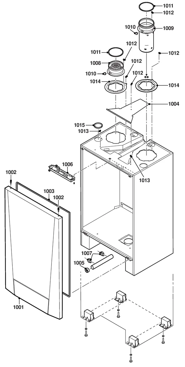 Exploded view Remeha Gas 220 Ace 160: Mantel