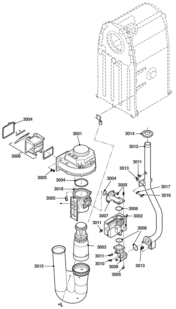 Exploded view Remeha Gas 220 Ace 250: Gas ventilator