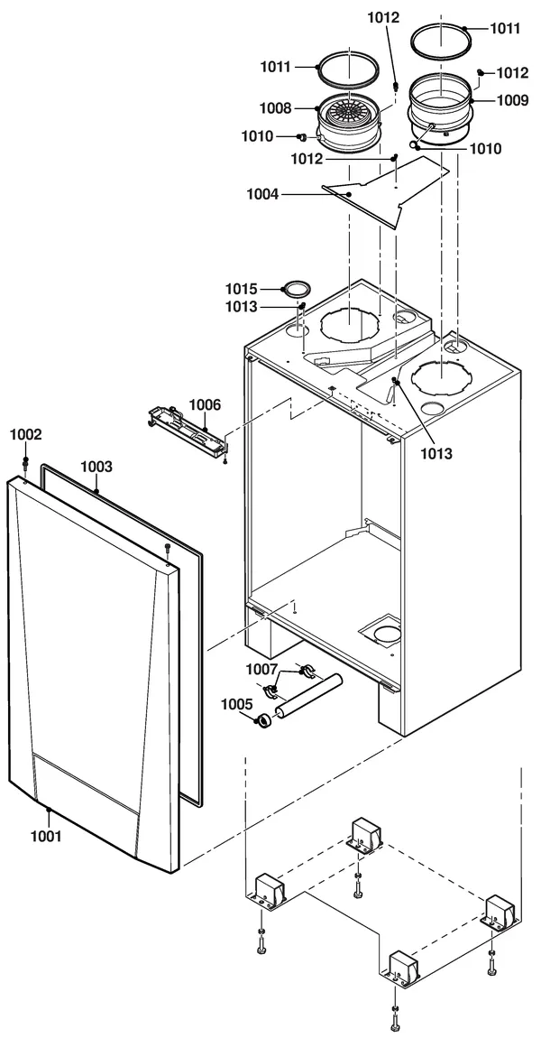 Exploded view Remeha Gas 220 Ace 300: Mantel