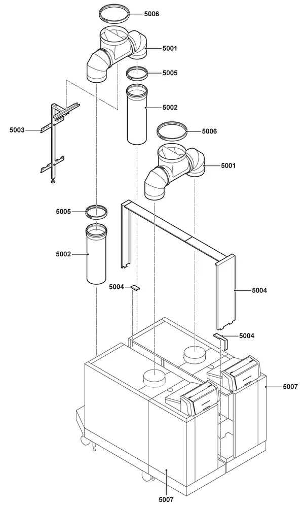Exploded view Remeha Gas 320/620 Ace: Gas 620 mantel