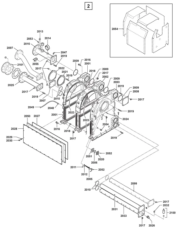 Exploded view Remeha Gas 320/620 Ace: Groep