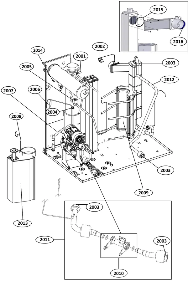 Exploded view Remeha Gas 35 A HP: Groep