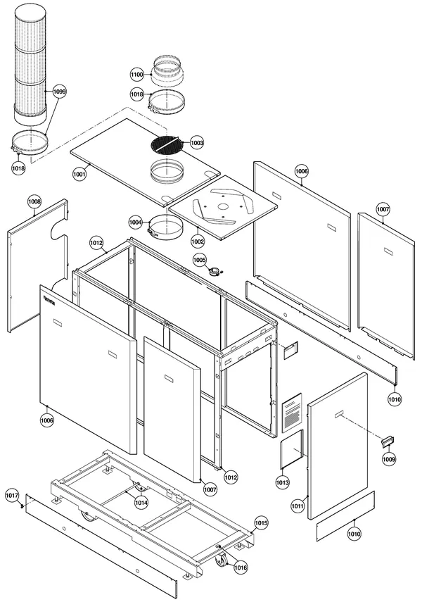 Exploded view Remeha Gas 610 Eco: Mantel