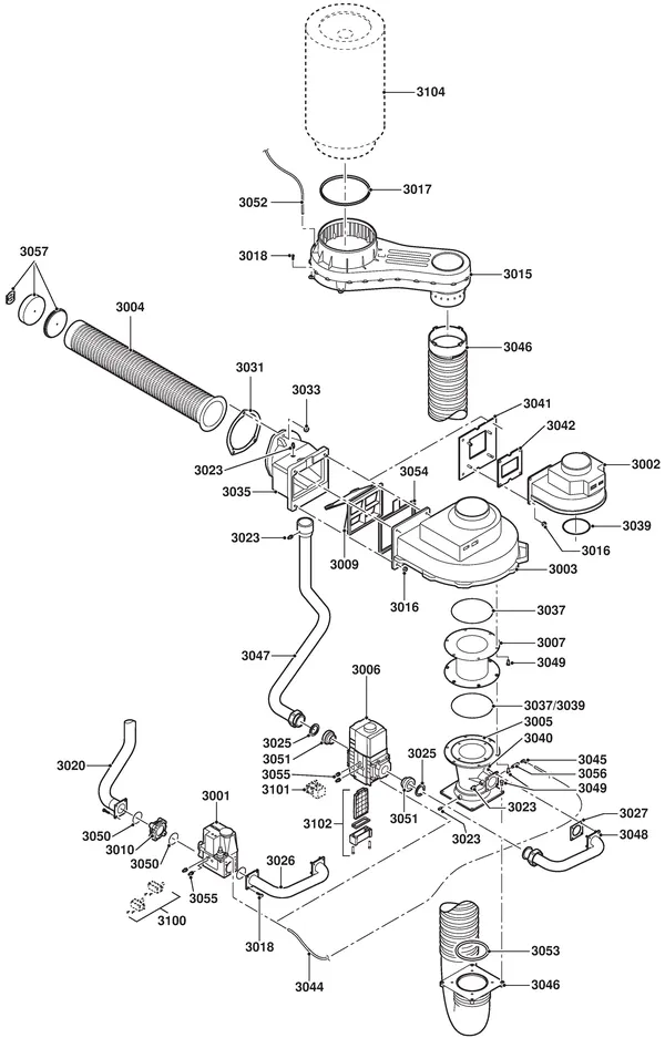 Exploded view Remeha Gas 610 Eco Pro: Gas ventilator