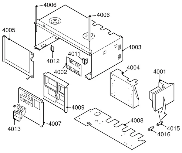 Exploded view Remeha Quinta 35 Combi: Elektra