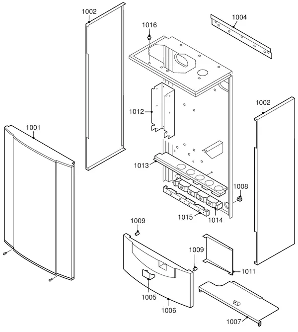 Exploded view Remeha Quinta 35 Combi: Mantel