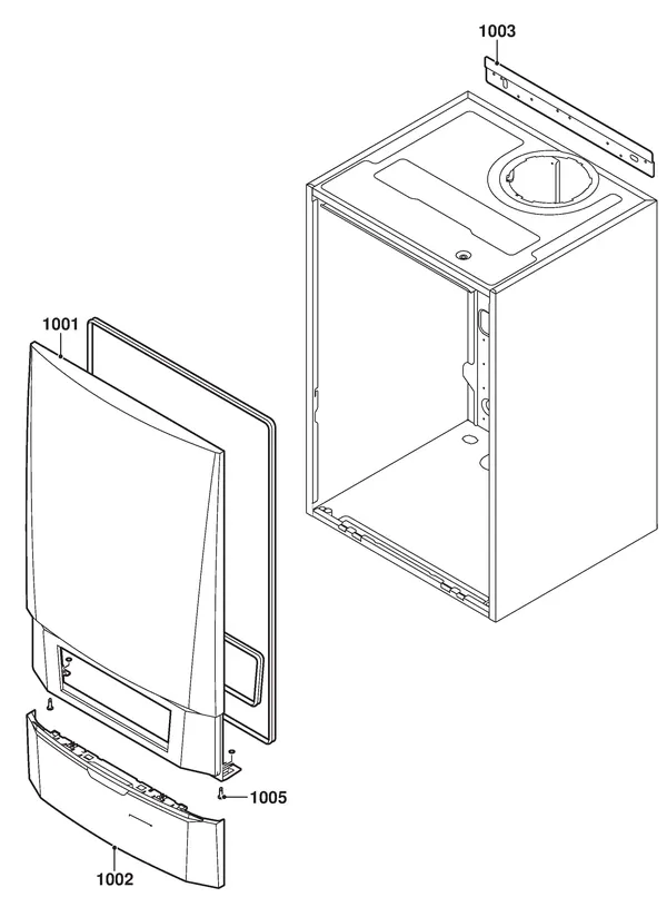 Exploded view Remeha Quinta Pro 45 Solo: Mantel