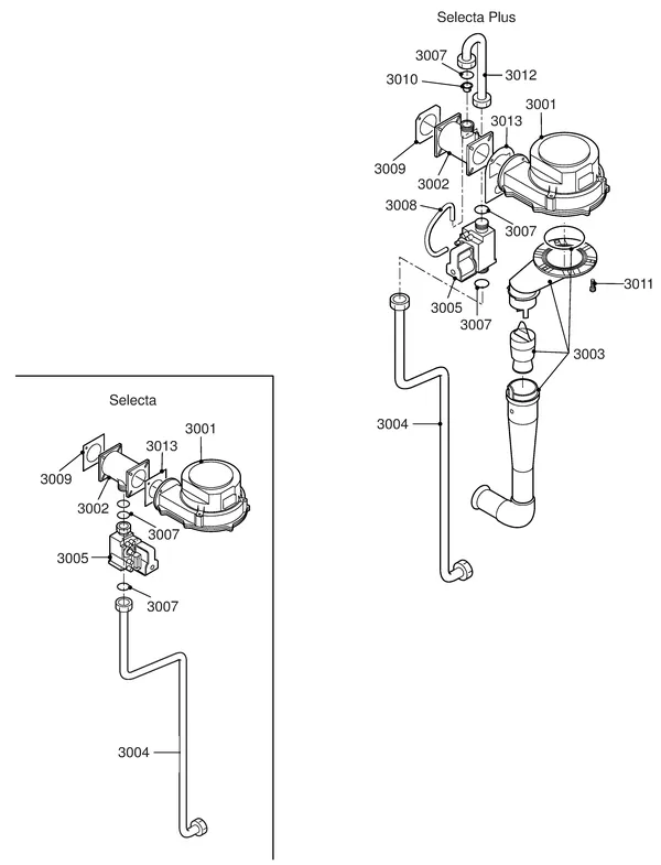 Exploded view Remeha Selecta Plus: Gas ventilator