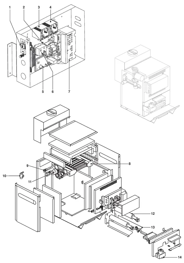 Exploded view Remeha Sentry SLN 025: Totaaloverzicht