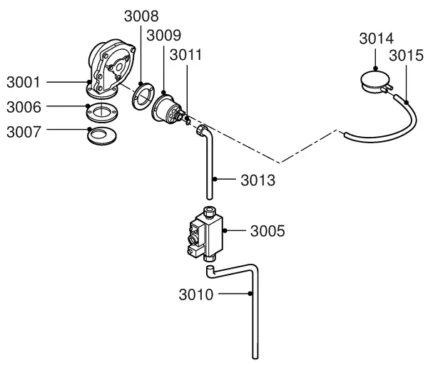 Exploded view Remeha W21 Eco Combi: Gas ventilator
