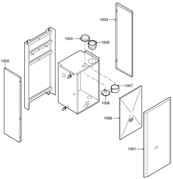Exploded view Remeha W23 Combi: Mantel