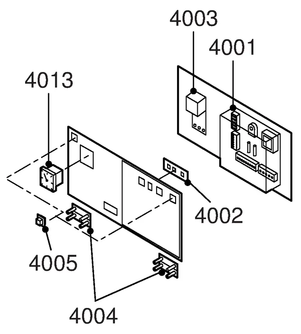 Exploded view Remeha W28 Eco Combi: Elektra