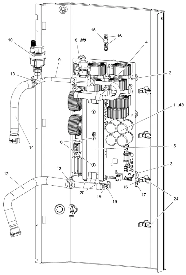 Exploded view Stiebel Eltron WPL 07-09-17 ACS CLASSIC (08/2016): Inverter