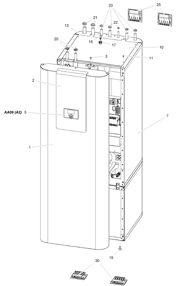 Exploded view Stiebel Eltron HSBC 200 (09/2015 - 10/2018): Mantel