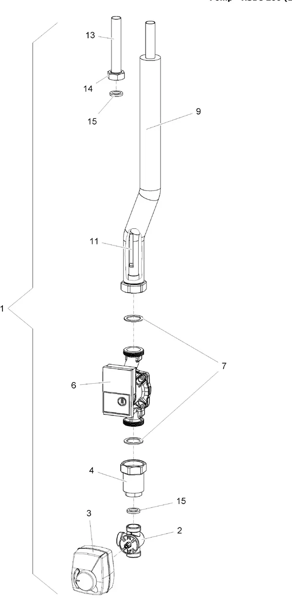 Exploded view Stiebel Eltron HSBC 200 (09/2015 - 10/2018): Pomp
